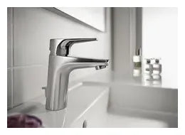 Grifo monomando de lavabo con desagüe automático de 11 cm con acabado cromado Atlas Roca - Vista 2