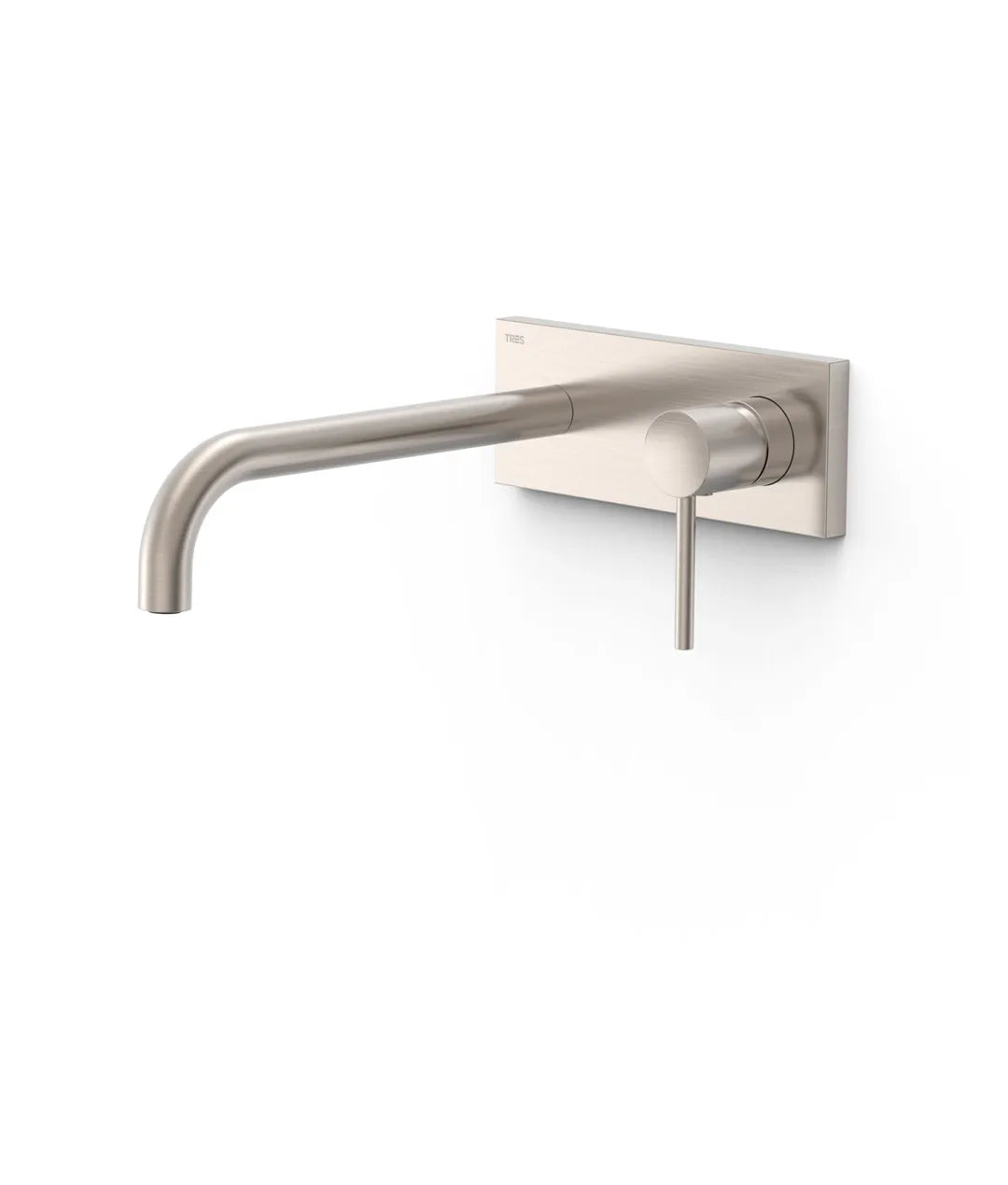 Grifo para lavabo monomando con cuerpo empotrado acabado en acero Study Tres 0