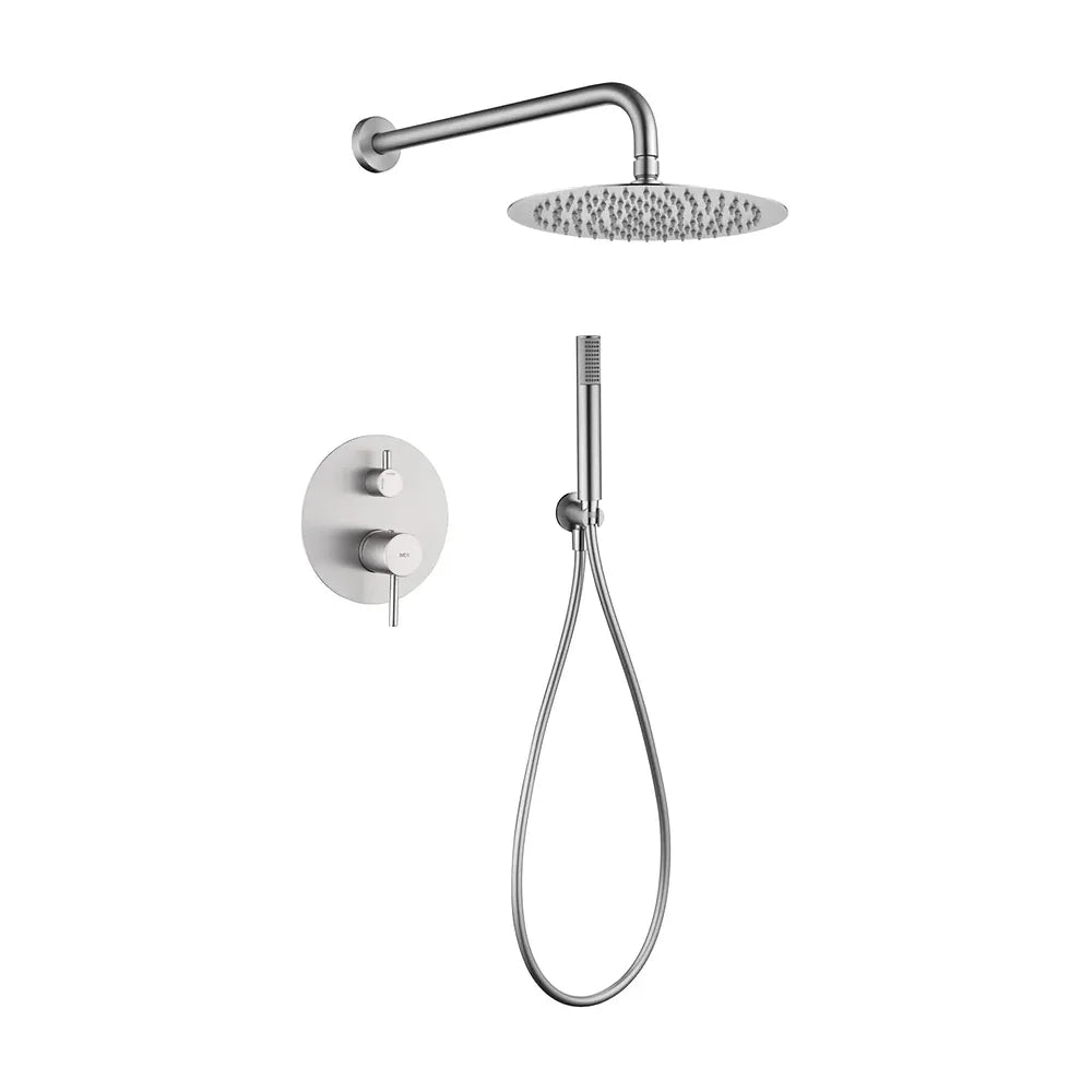 Conjunto ducha monomando empotrado Monza níquel cepillado Imex Imex