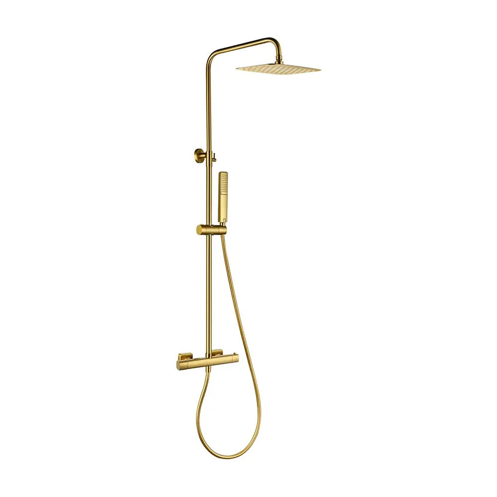 Conjunto ducha termostático Toscana oro cepillado Imex Imex