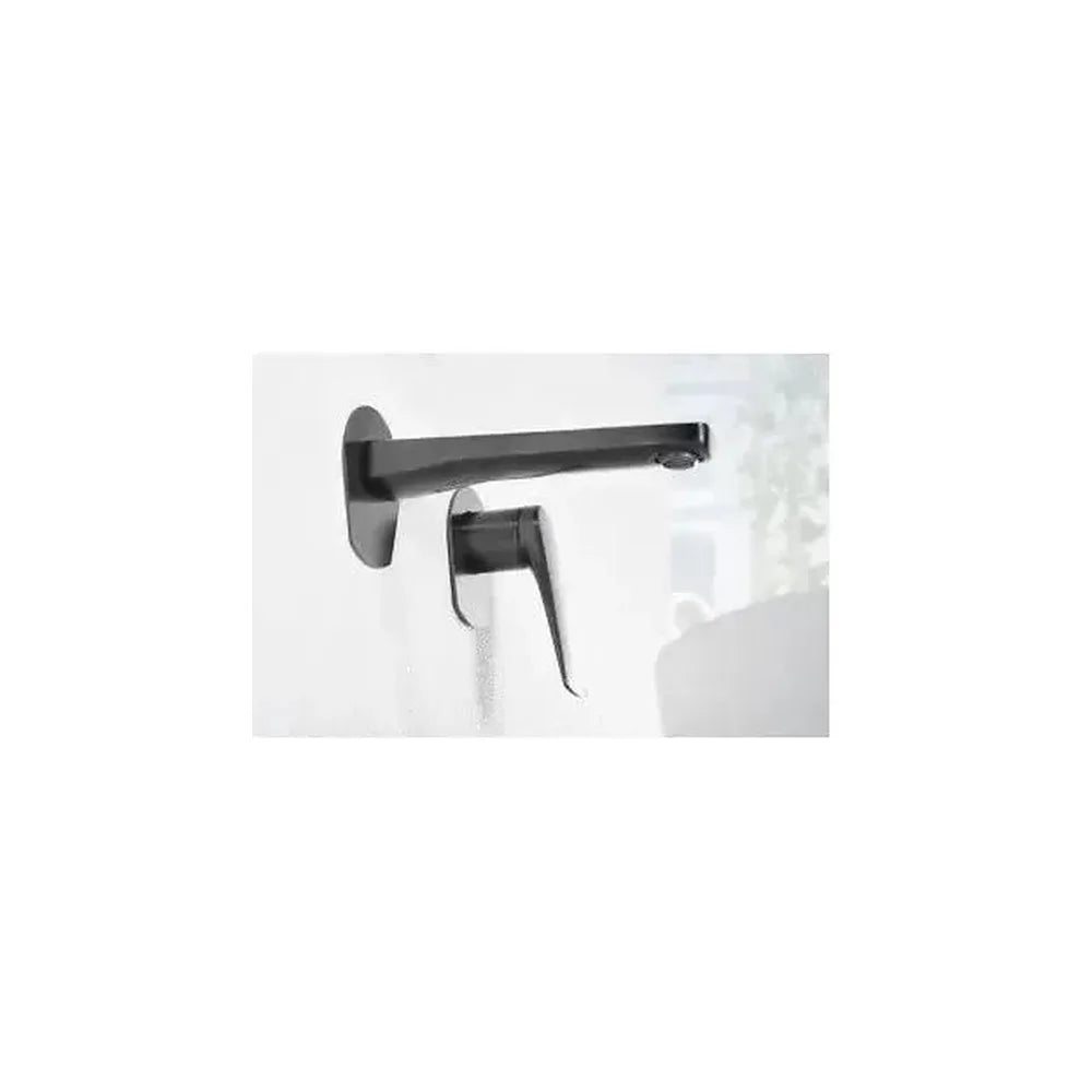 Grifo monomando empotrado para lavabo hecho de latón con acabado negro metalizado Delos de Imex Imex