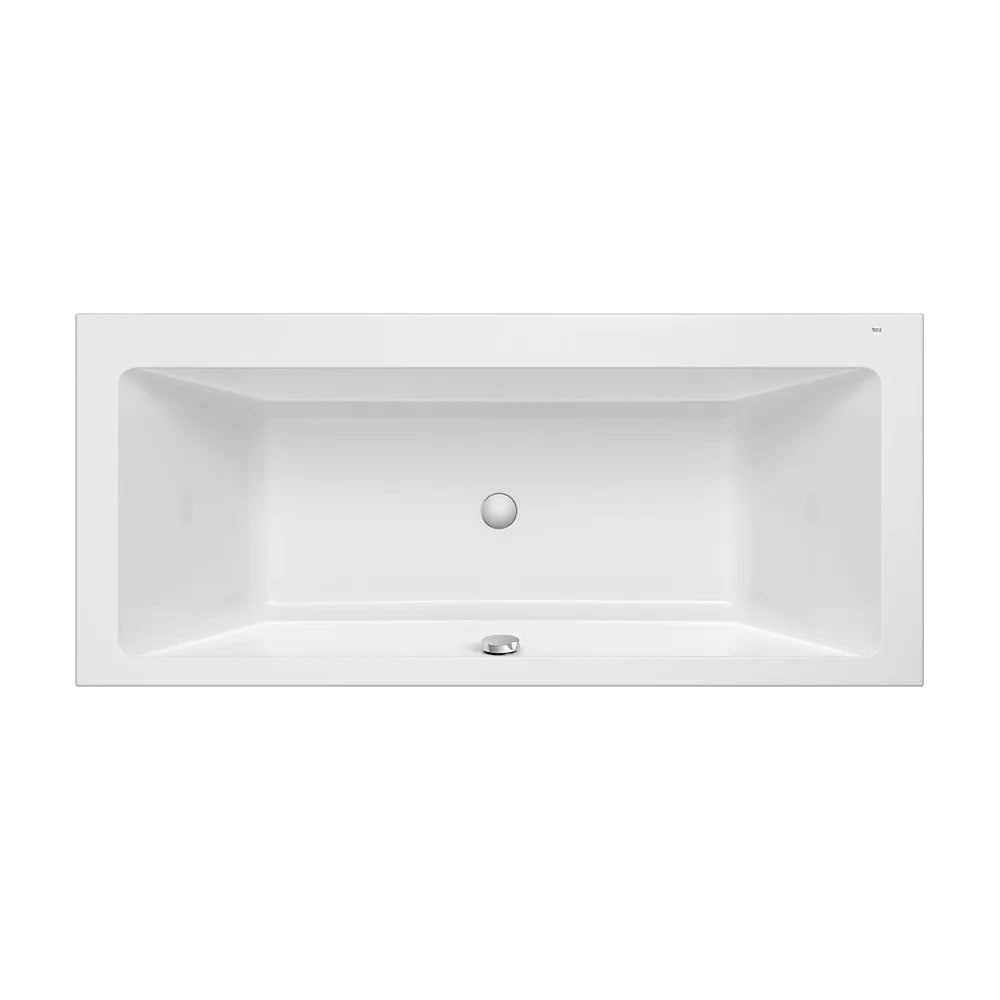 Bañera acrílica rectangular biplaza 180x90x43 cm con estructura de montaje Roca - Vista 2
