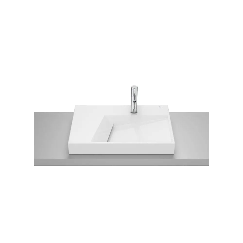 Lavabo de Sobre Encimera Rectangular Porcelana Blanca 60x42x8cm Roca - Vista 1
