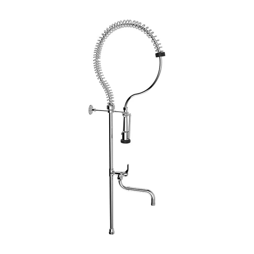 Caño Espiral Industrial Dos Salidas para Fregadero Mural 120 cm Roca - Vista 1