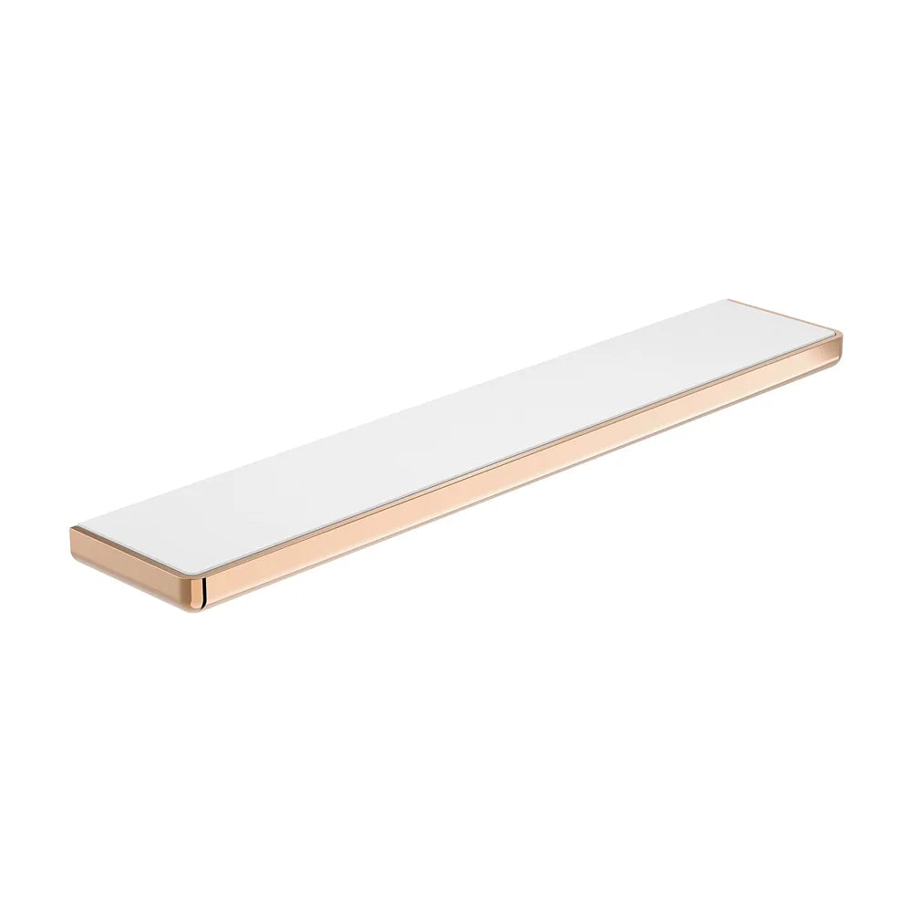 Repisa mural de cristal y metal 60x11 cm diseño minimalista Tempo Roca - Vista 2