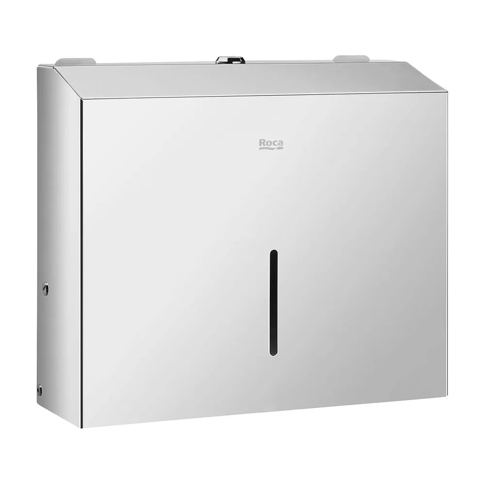 Dispensador mural de toallas acero inoxidable capacidad 200 unidades Roca - Vista 2