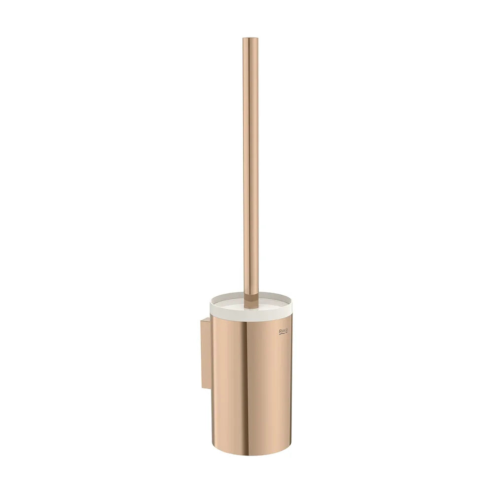 Escobillero de pared metal cromado 9x9x43 cm instalación mural Roca - Vista 2