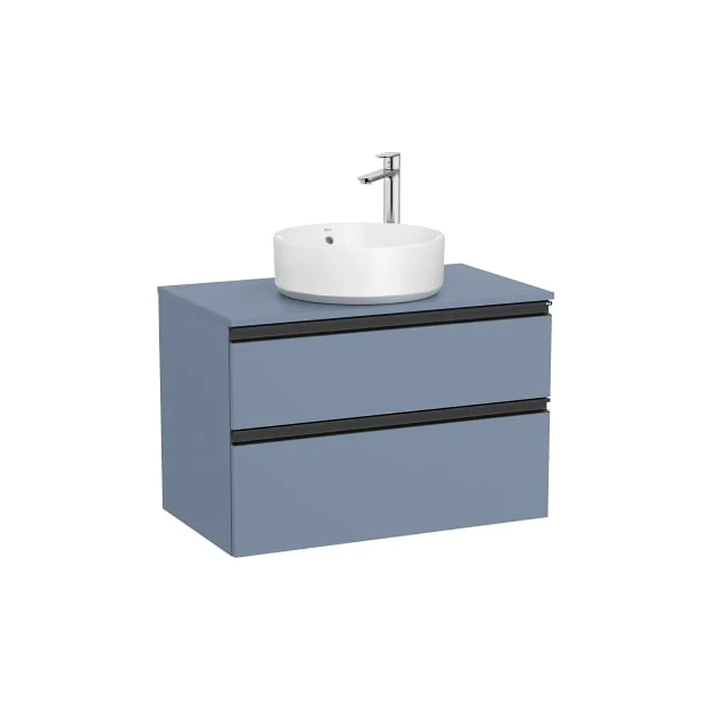 Mueble base suspendido dos cajones para lavabo sobre encimera central 80x46x54 cm Roca - Vista 1