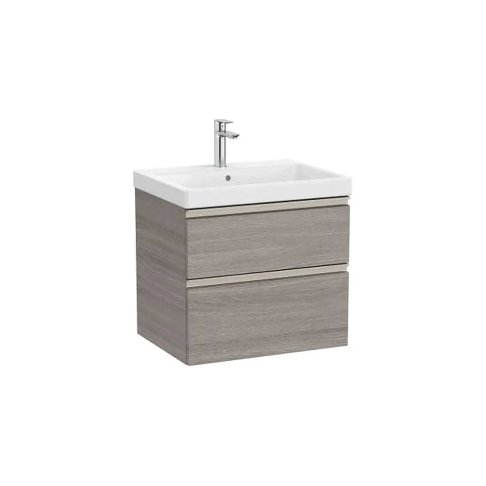 Mueble Base con 2 Cajones y Lavabo Plus Centrado City de 60 cm Colección The Gap Roble Roca - Vista 1