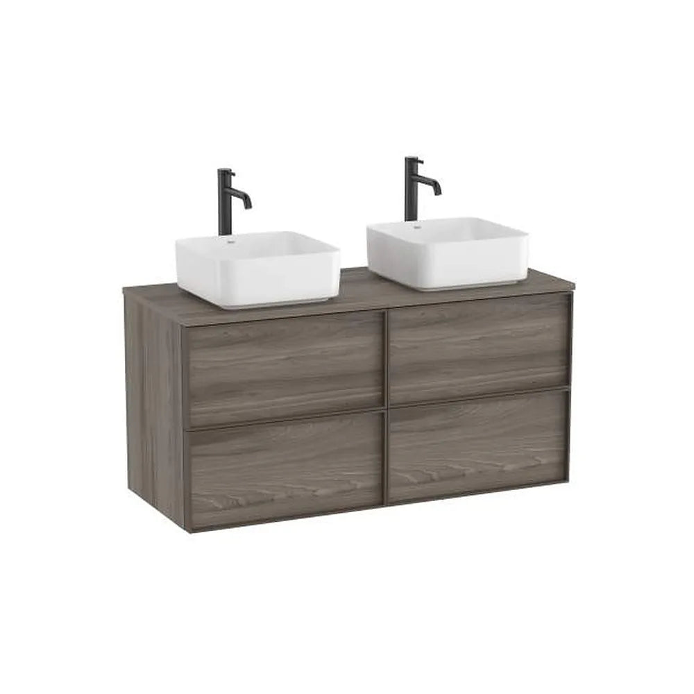 Mueble base suspendido 1176x486x565 mm cuatro cajones para lavabo sobre encimera Roca - Vista 1