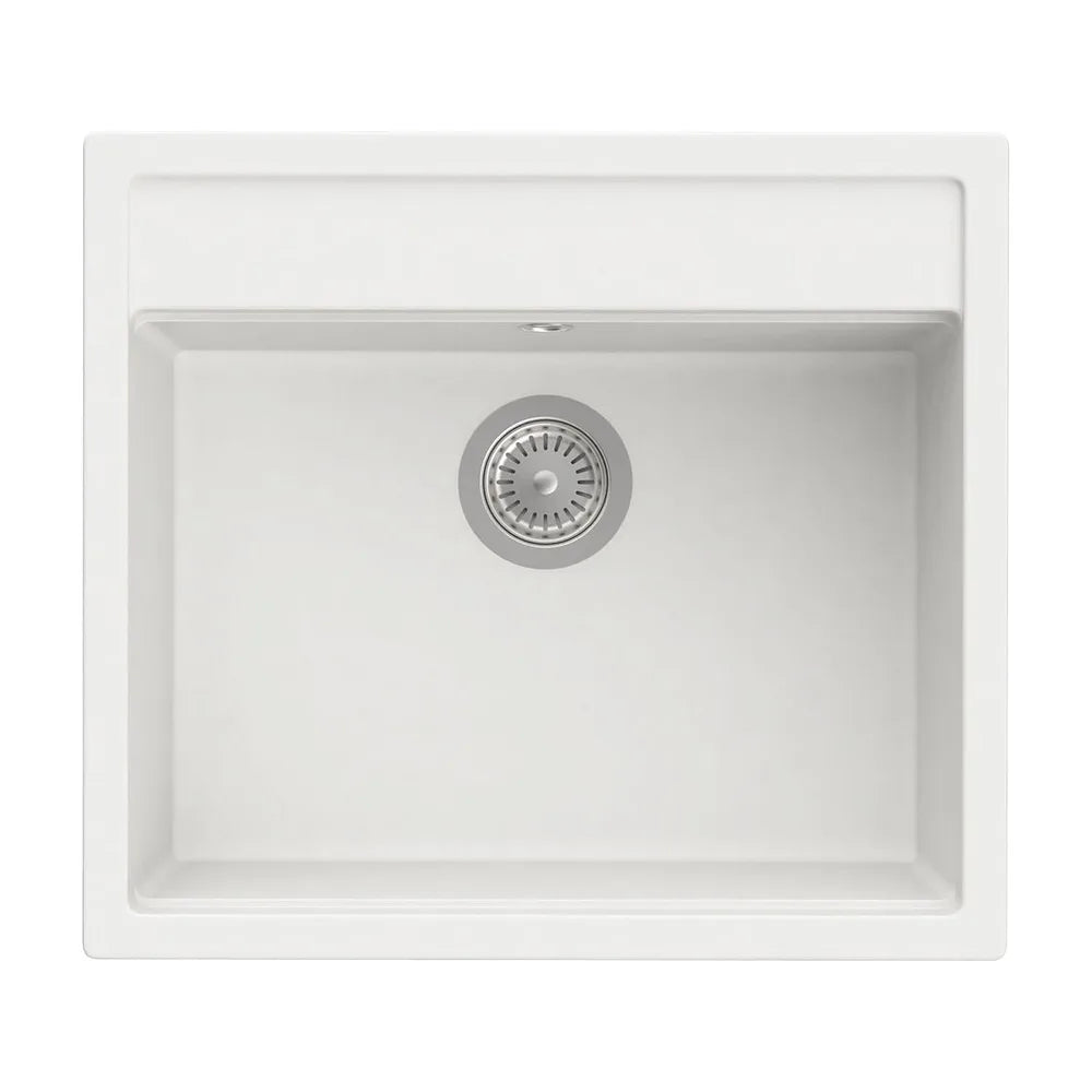 Fregadero de 1 cubeta Quarzex con orificio insinuado para grifería 51x36x18 cm Roca - Vista 2