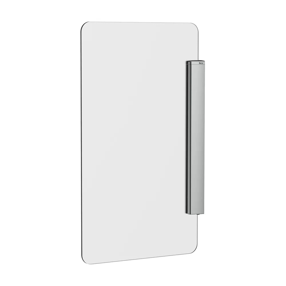Separador para urinario cristal templado 8 mm perfil aluminio plata mate Roca - Vista 2