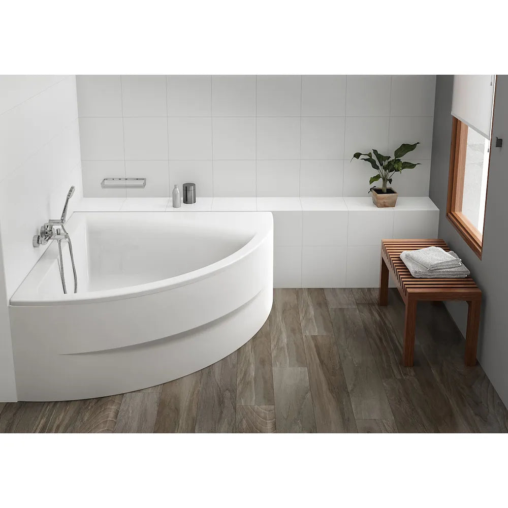 Bañera angular de 135 cm fabricada en acrílico de color blanco Easy Angular Roca - Vista 4