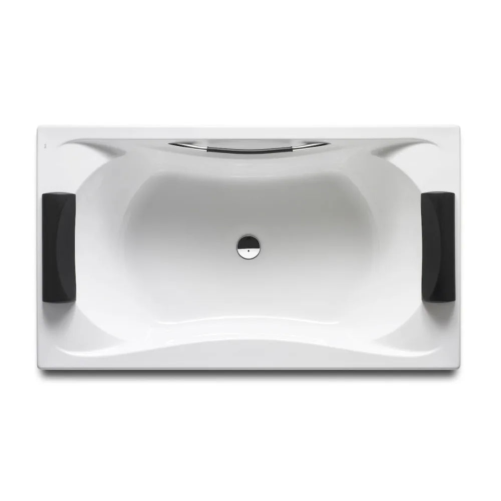 Bañera acrílica rectangular encastrada de 190x110x42 cm blanca Becool Biplaza ROCA - Vista 1