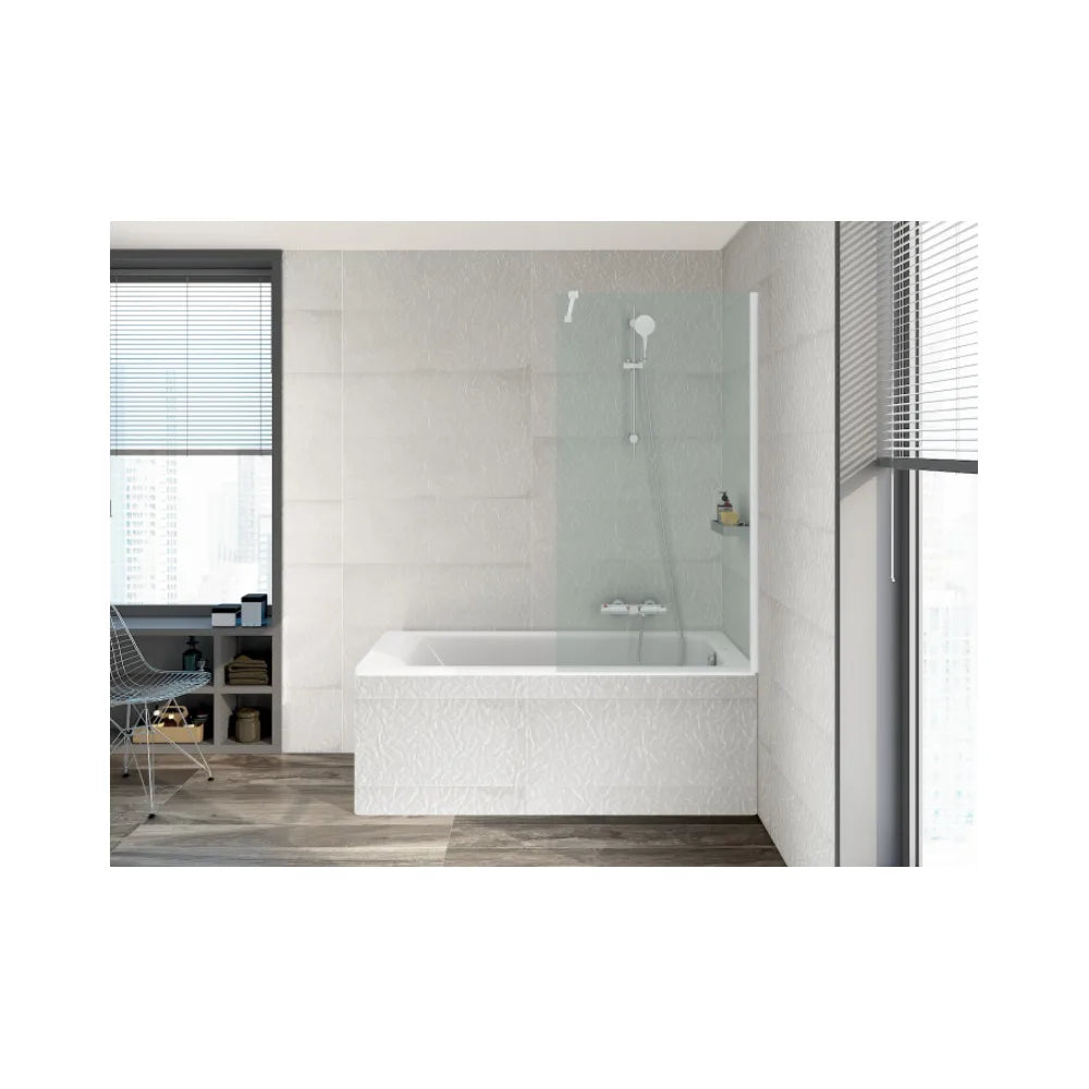 Bañera rectangular de 160 cm fabricada en acrílico de color blanco Easy Square Roca - Vista 2