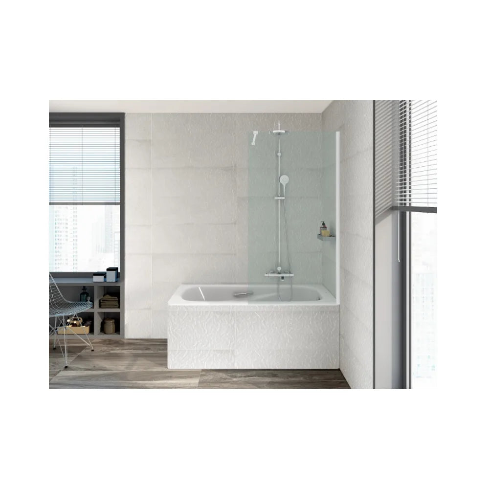 Bañera de forma rectangular de 150 cm fabricada en acero de color blanco Princess Roca - Vista 2