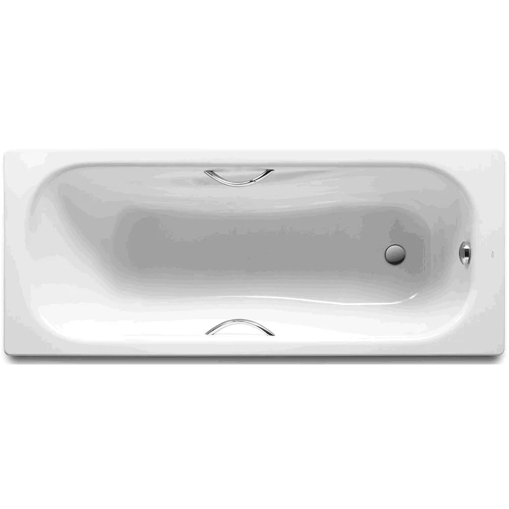 Bañera de forma rectangular de 170 cm fabricada en acero de color blanco Princess Roca - Vista 1