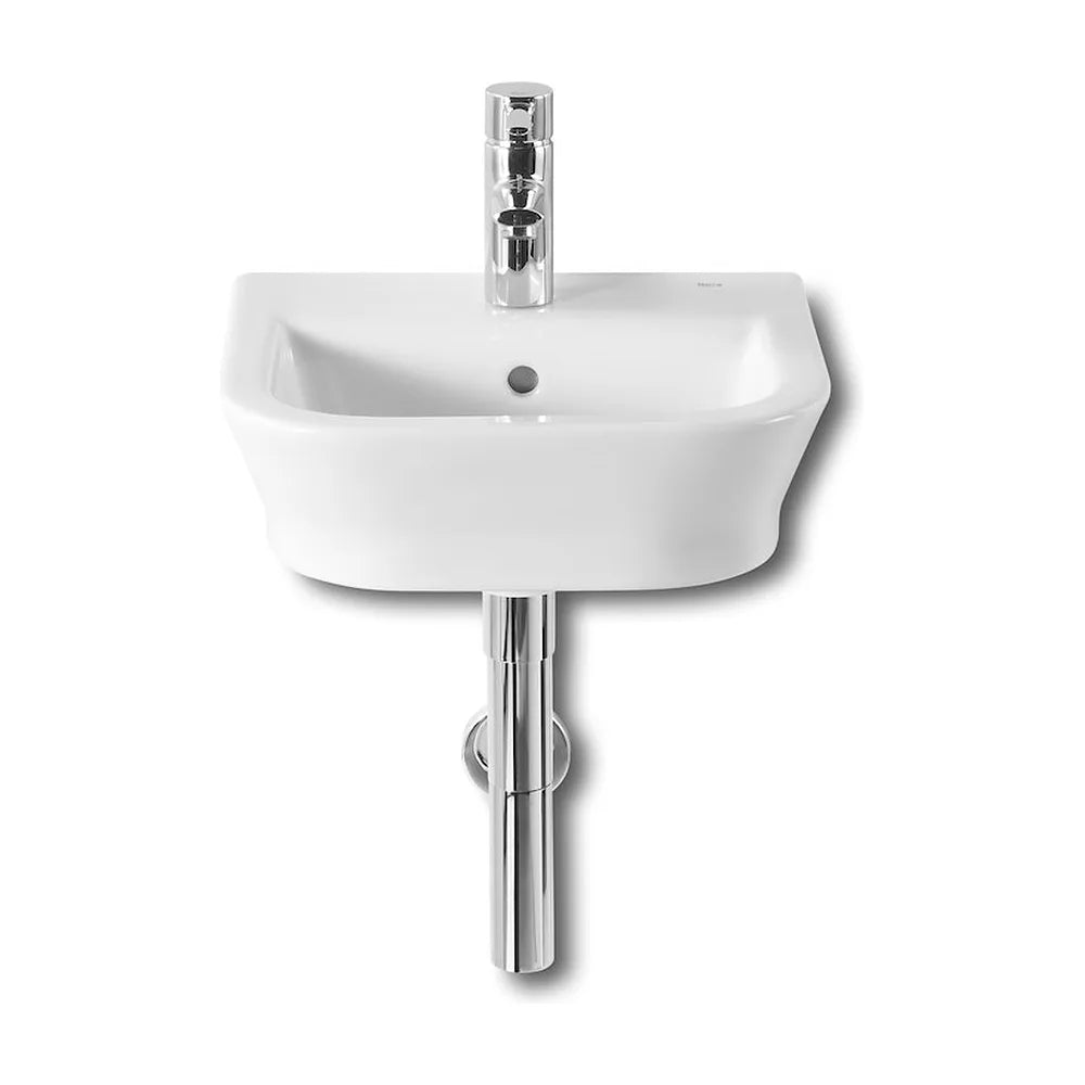 Lavabo para instalación a mural de 45 cm fabricado en porcelana de color blanco The Gap Roca - Vista 1