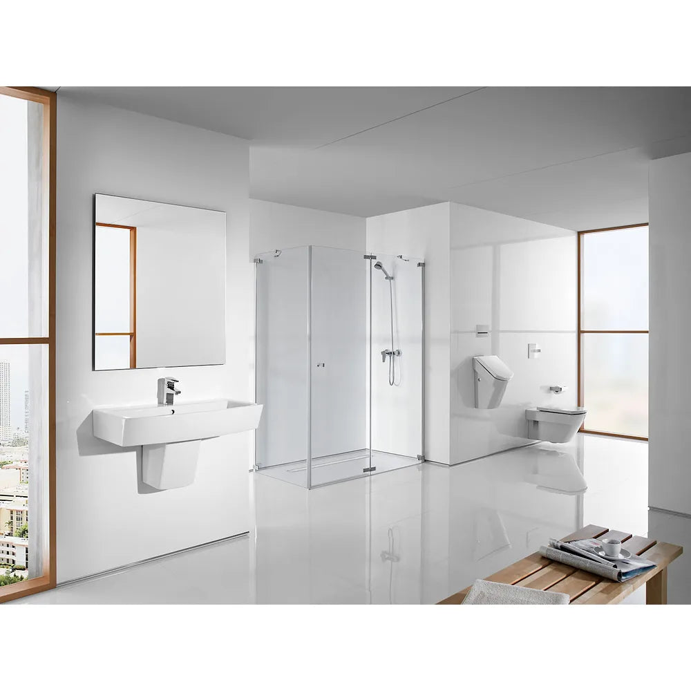 Urinario con tapa y sifón de 30 cm fabricado en porcelana de color blanco Hall Roca - Vista 2