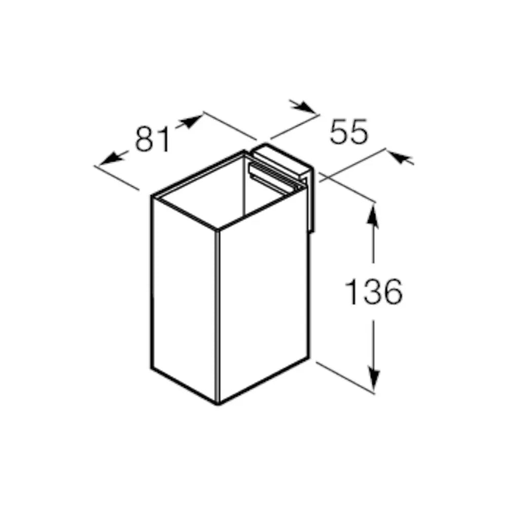Portavaso y vaso para instalación en pared de 5,5 cm de color blanco Rubik Roca - Vista 3