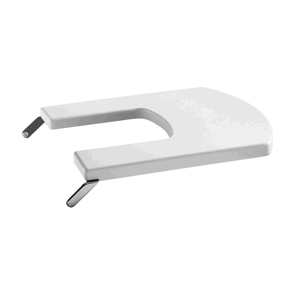 Tapa cuadrada para bidet fabricada en material antibacteriano de color blanco Hall Roca - Vista 1