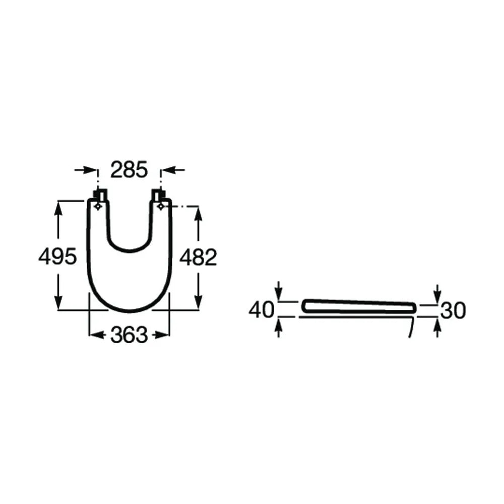 Tapa de forma redonda para bidet de tipo compacto con caída amortiguada Meridian Roca - Vista 2