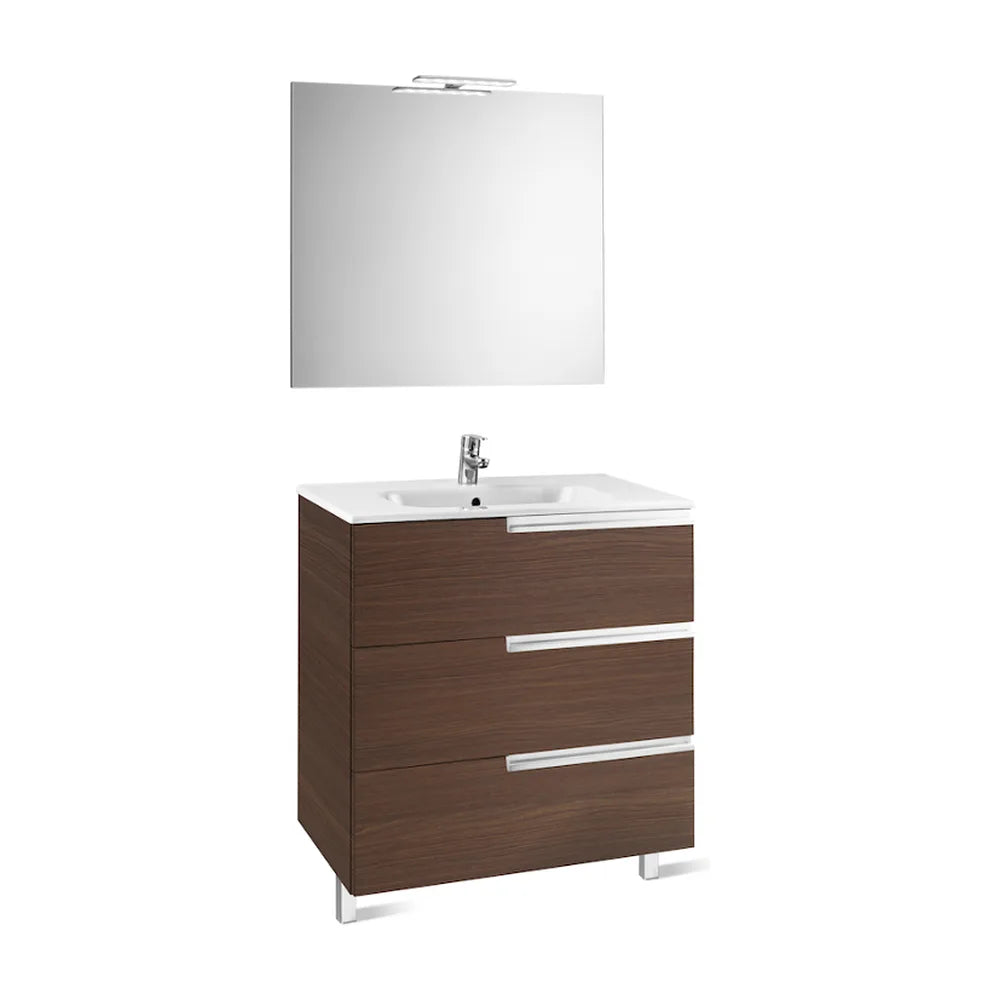 Conjunto de Baño con Espejo y Aplique Led Wengué Family -n de 100 cm Colección Victoria Roca - Vista 2