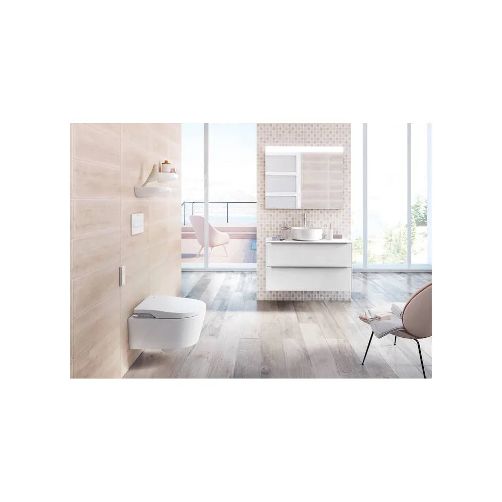Inodoro Compacto Rimless Salida Horizontal Inspira Round Blanco Roca - Vista 3