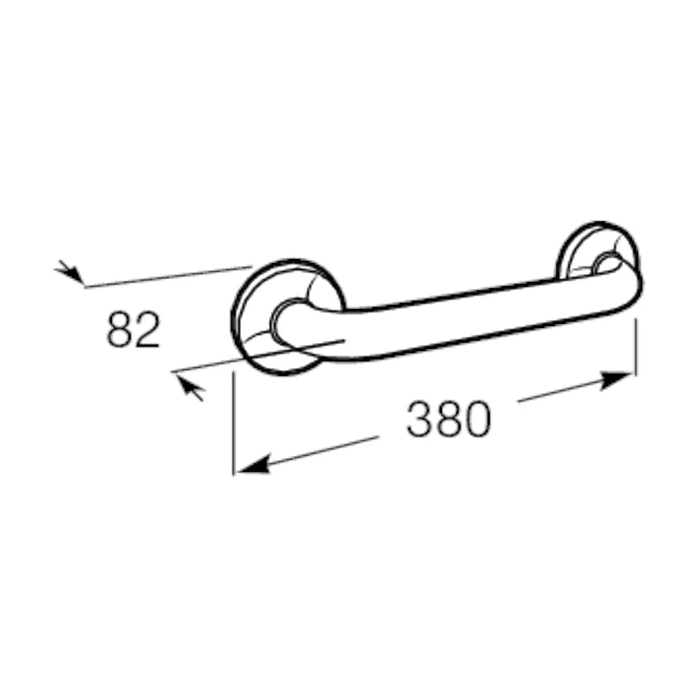 Asa recta de 38 cm fabricada en acero inoxidable con acabado brilloso Comfort Access Roca - Vista 3