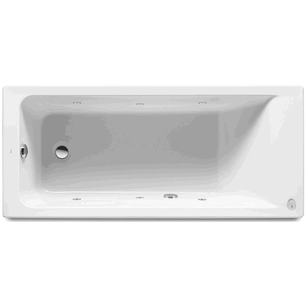 Bañera para instalación encastrada de 170 cm fabricada en acrílico de color blanco Easy Square Roca - Vista 3