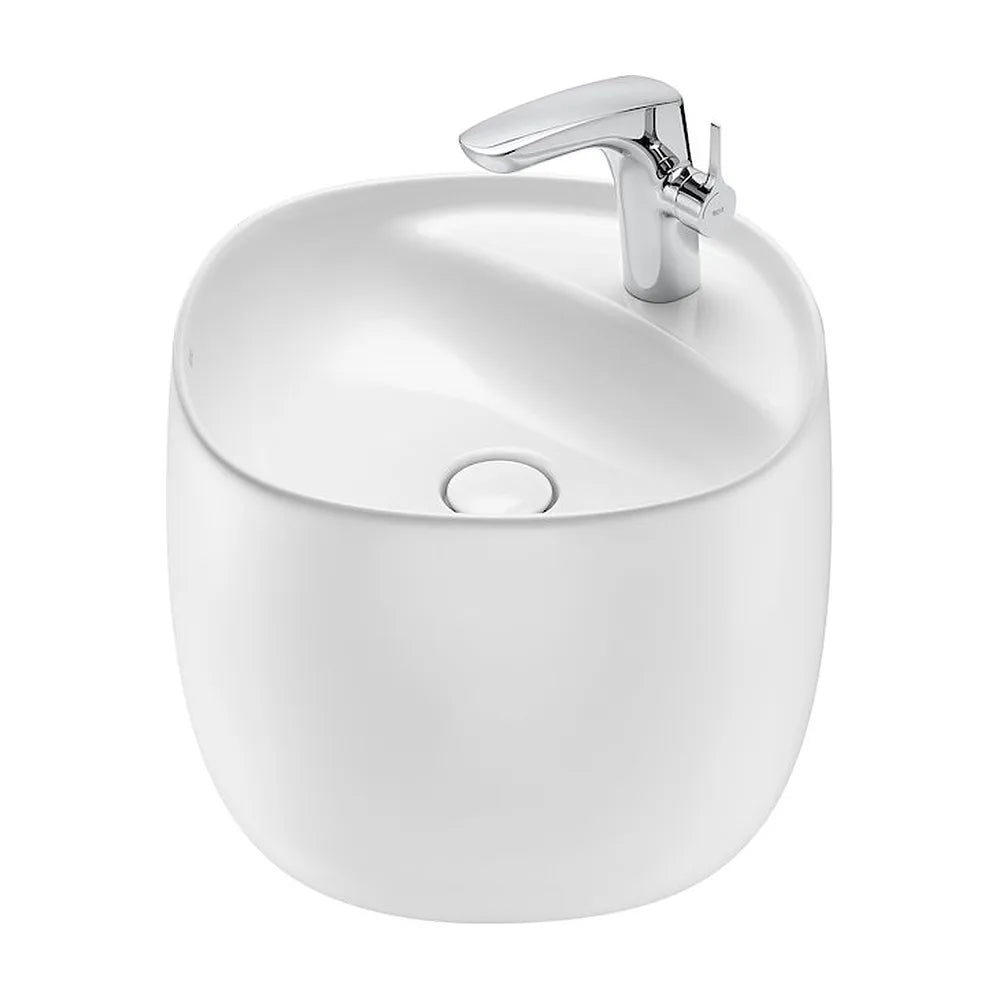 Lavabo con Semipedestal Cerámica Beyond 46 cm Blanco Roca - Vista 1