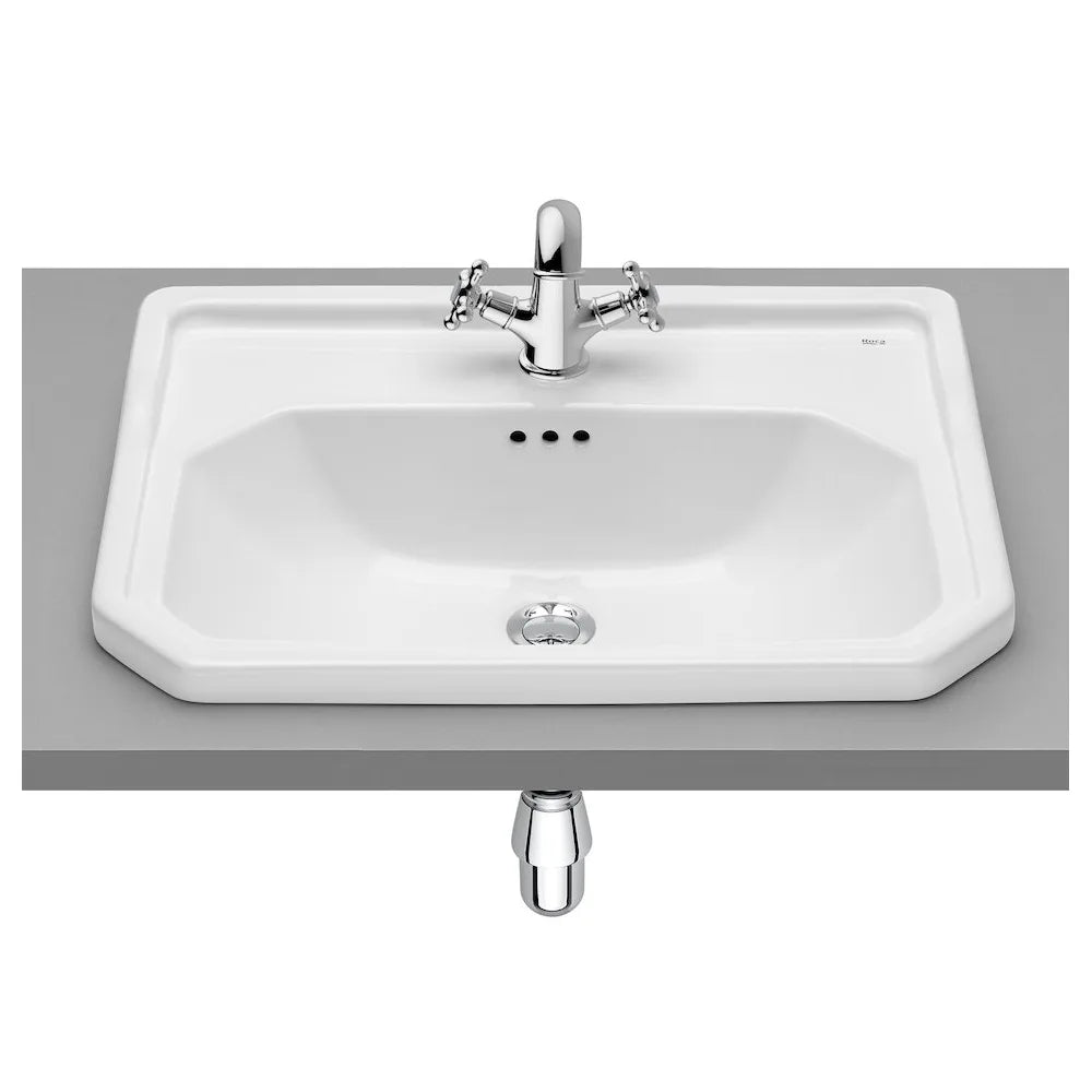 Lavabo para Encastre Sobre Encimera Carmen 60 cm Blanco Roca - Vista 1