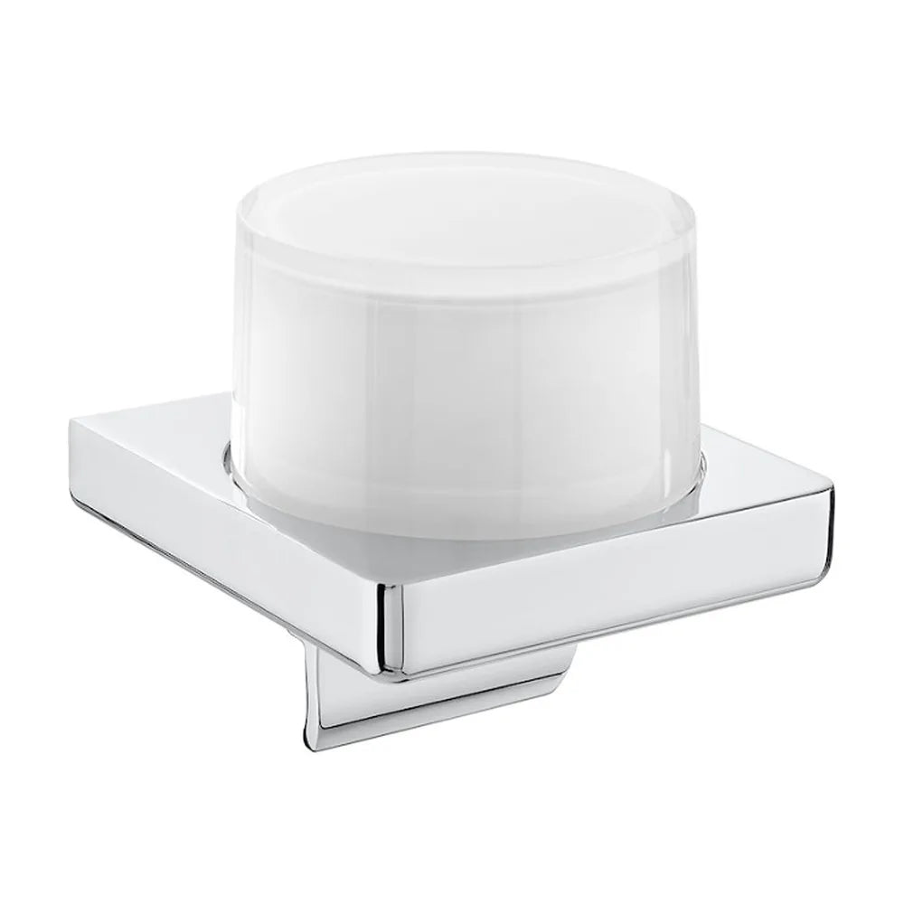 Dosificador de pared de 12 cm fabricado en metal con acabado brilloso Tempo Roca - Vista 1