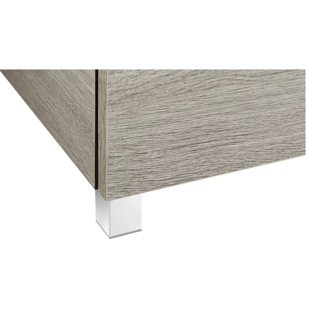 Conjunto de baño de 60 cm con espejo LED en acabado color blanco brillo Lander Roca - Vista 3
