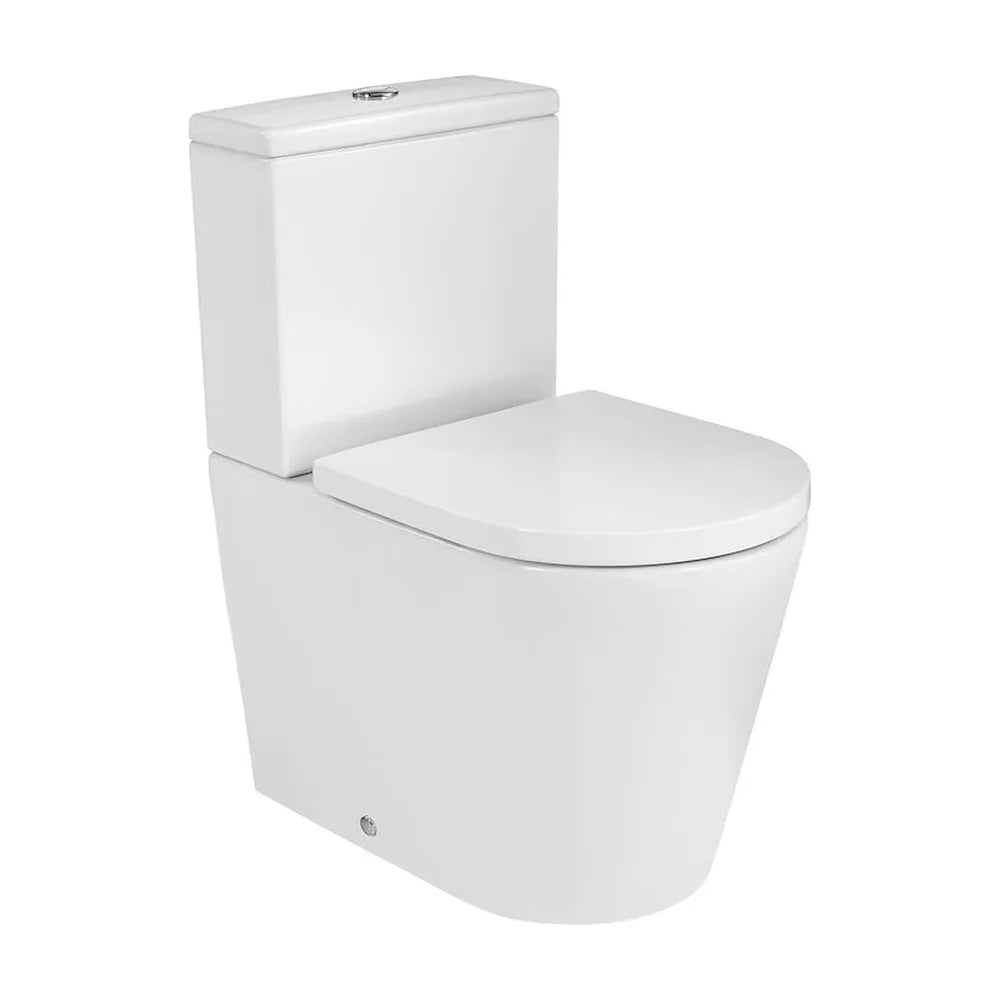 Inodoro Completo de Porcelana Rimless Salida Dual Inspira Round Blanco Roca - Vista 1