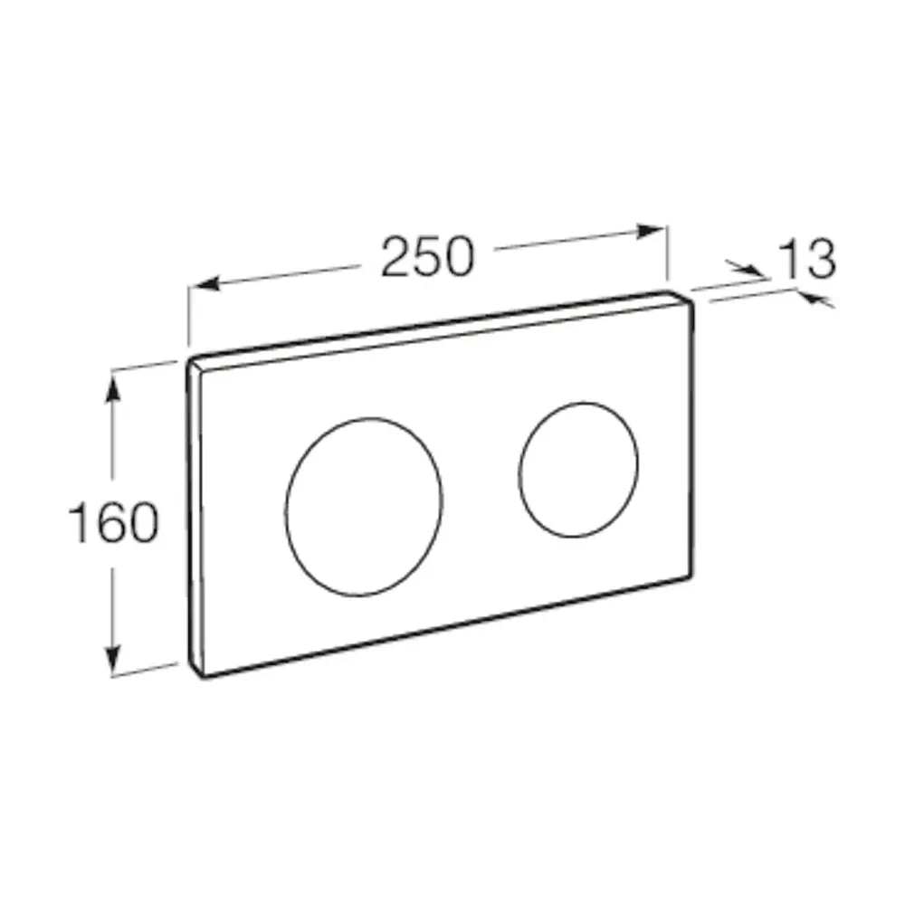 Placa pulsadora para cisterna de doble descarga en acabado color gris lacado PL10 Dual One Roca - Vista 2