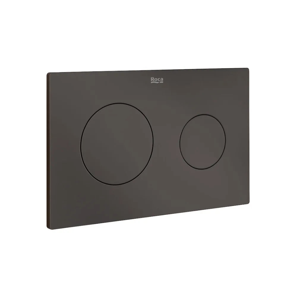 Placa pulsadora para cisternas de doble descarga en acabado color marrón mate PL10 Dual In Wall One Roca - Vista 1