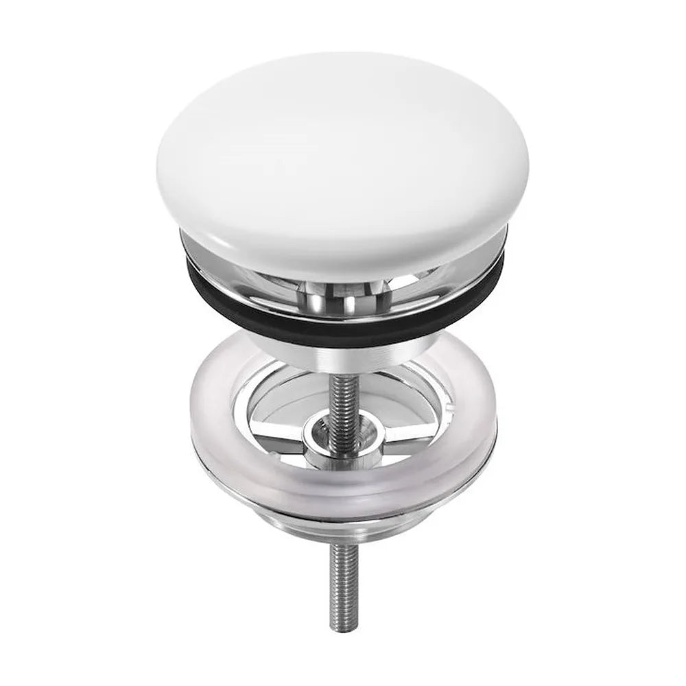 Lavabo hecho en fineceramic de 50 cm con un acabado en color blanco Round Inspira Roca - Vista 2
