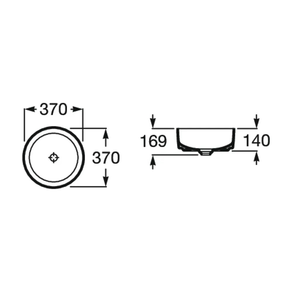 Lavabo de Fineceramic Circular Perla Round Inspira 37 cm Roca - Vista 4