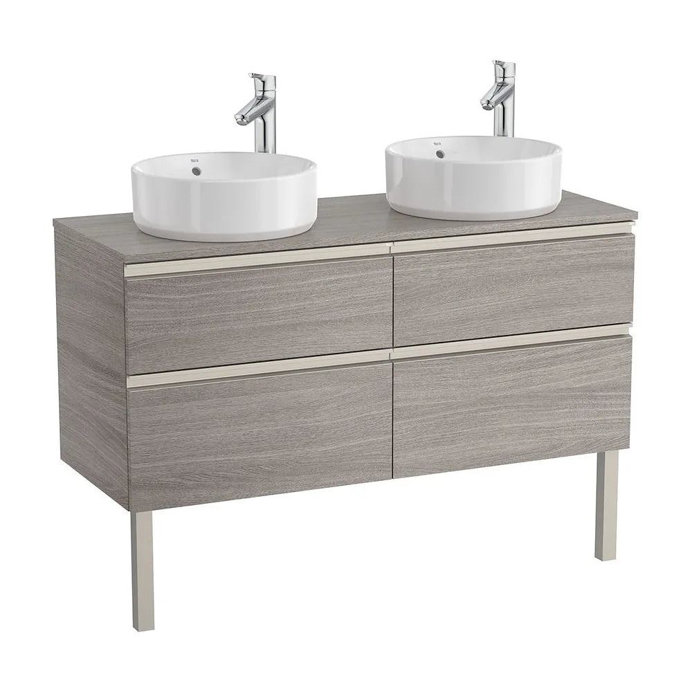 Mueble de Baño para Lavabo Doble de 4 Cajones de 120 cm Colección The Gap Roble Roca - Vista 2