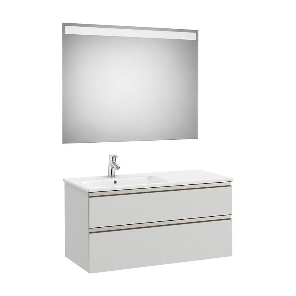 Conjunto de Baño con 2 Cajones en Color Gris Ártico de 100 cm Colección The Gap Roca - Vista 1