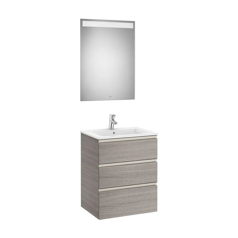 Conjunto de Baño con Lavabo Central de 60 cm Colección The Gap Roble Roca - Vista 1