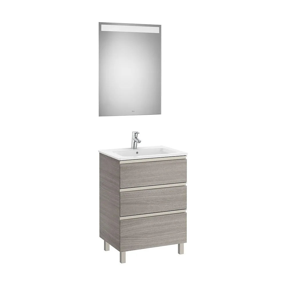 Conjunto de Baño con Lavabo Central de 60 cm Colección The Gap Roble Roca - Vista 2
