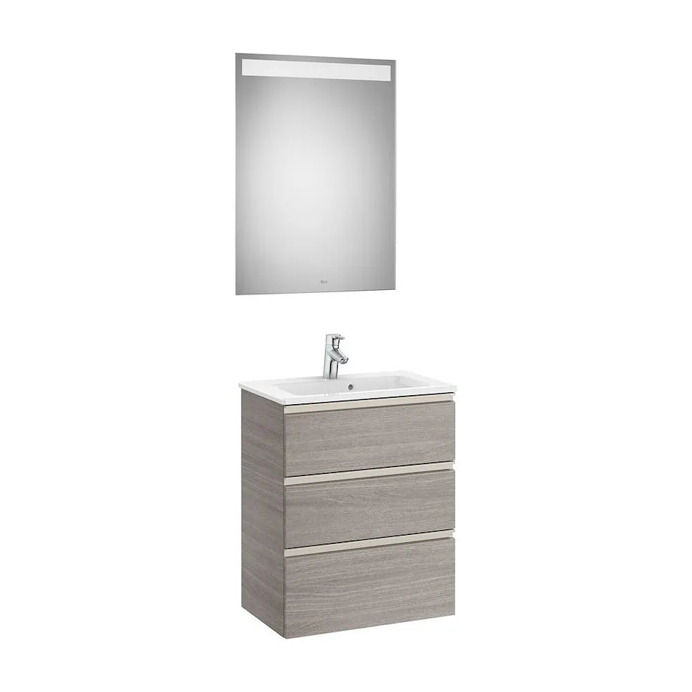 Conjunto de Baño Compacto con Lavabo Central de 60 cm Colección The Gap Roble Roca - Vista 1
