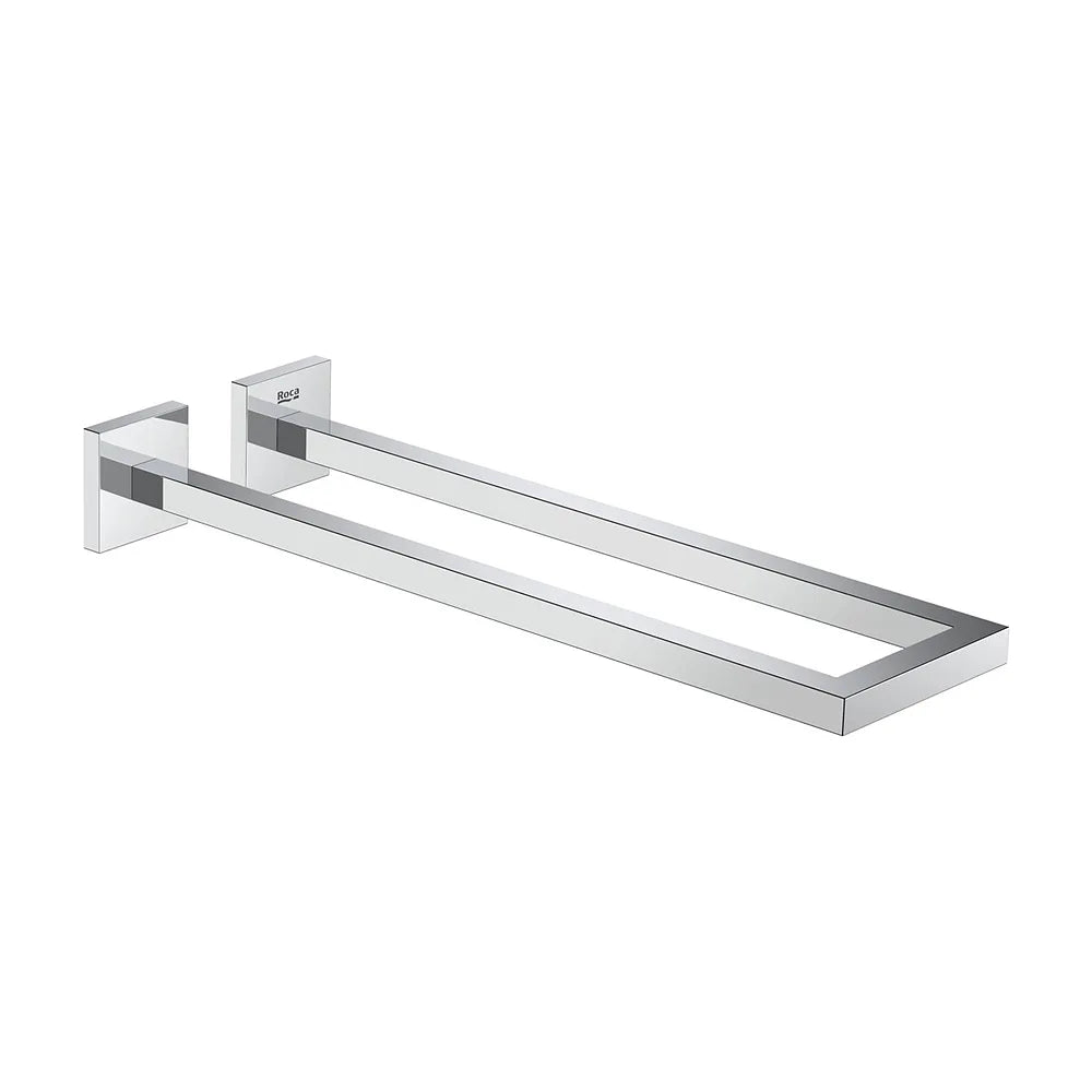 Toallero Doble para Baño de Metal Square Hotels Cromo Roca - Vista 1