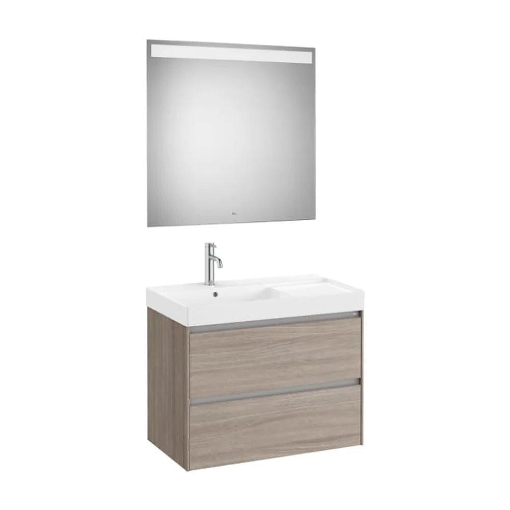 Conjunto de Baño a Izquierda Olmo Oscuro Ona de 80 cm Colección Unik Roca - Vista 1
