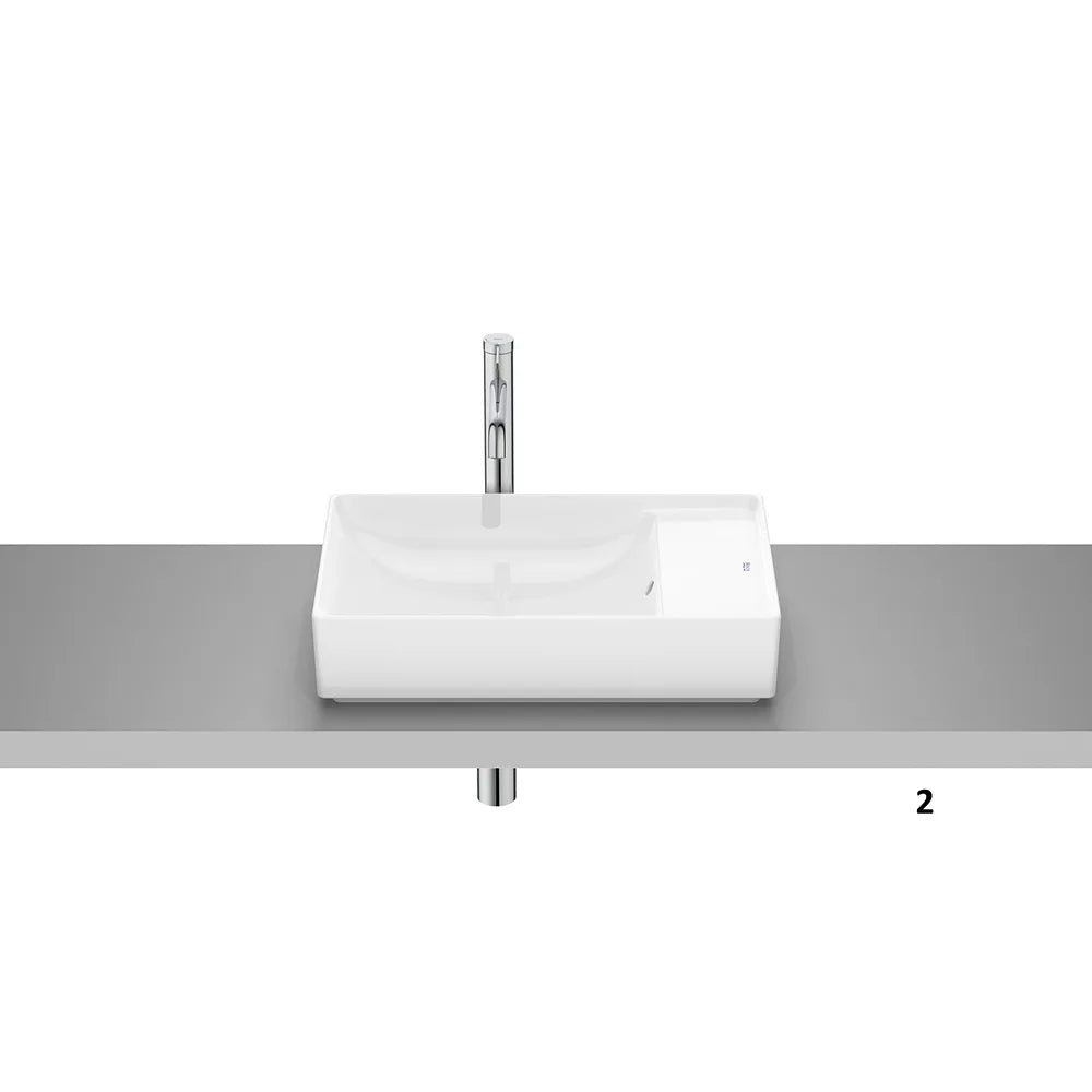Conjunto de Mueble de Baño con Cajón y Espejo Incluido Verde Montaña de 80 cm Colección Ona Roca - Vista 4