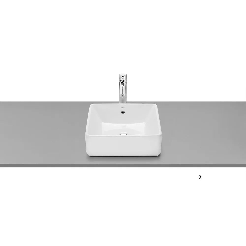 Conjunto de Baño con Mueble de 2 Cajones Verde Montaña de 80 cm Colección Ona Roca - Vista 4
