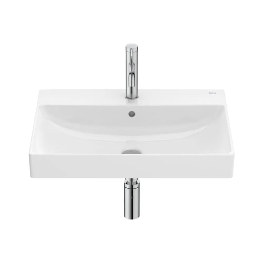 Lavabo de Porcelana con Semipedestal Ona 65x46cm Blanco Roca - Vista 2