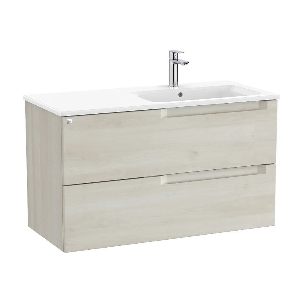 Mueble de Baño con Lavabo a Derecha Madera de 100 cm Colección Aleyda Blanco Roca - Vista 1